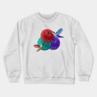 Psychedelic Hummingbirds Crewneck Sweatshirt